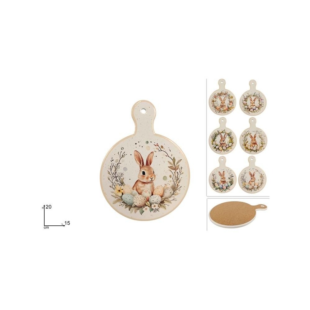 TAGLIERE BASE SUGHERO DECORI PASQUALI 6ASS